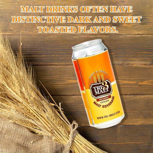 TRI-3 Malt Drink Original and Ginger - 6 Pack Cans