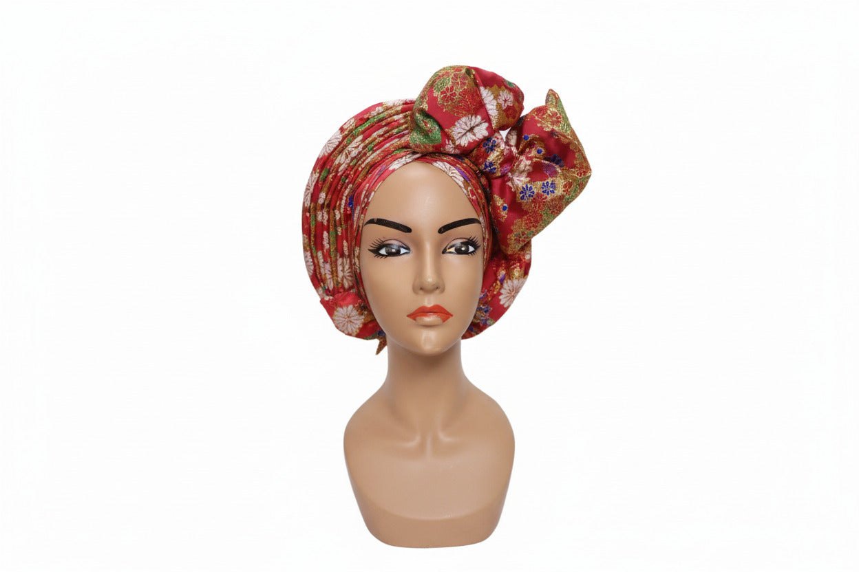 Nigerian Auto-Gele with front bow Pattern