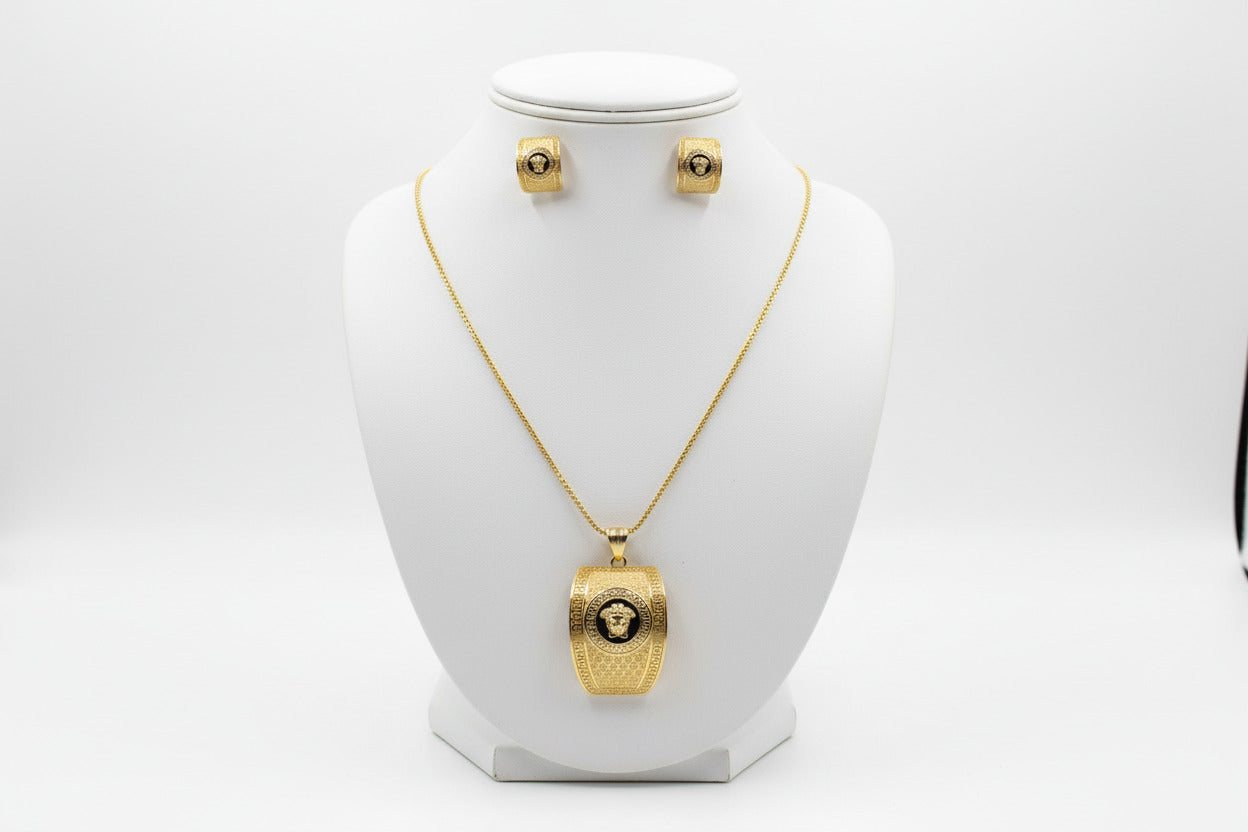 Bentix Brazilian Gold and Silver necklace, earring set