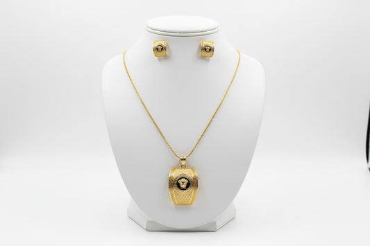 Bentix Brazilian Gold and Silver necklace, earring set