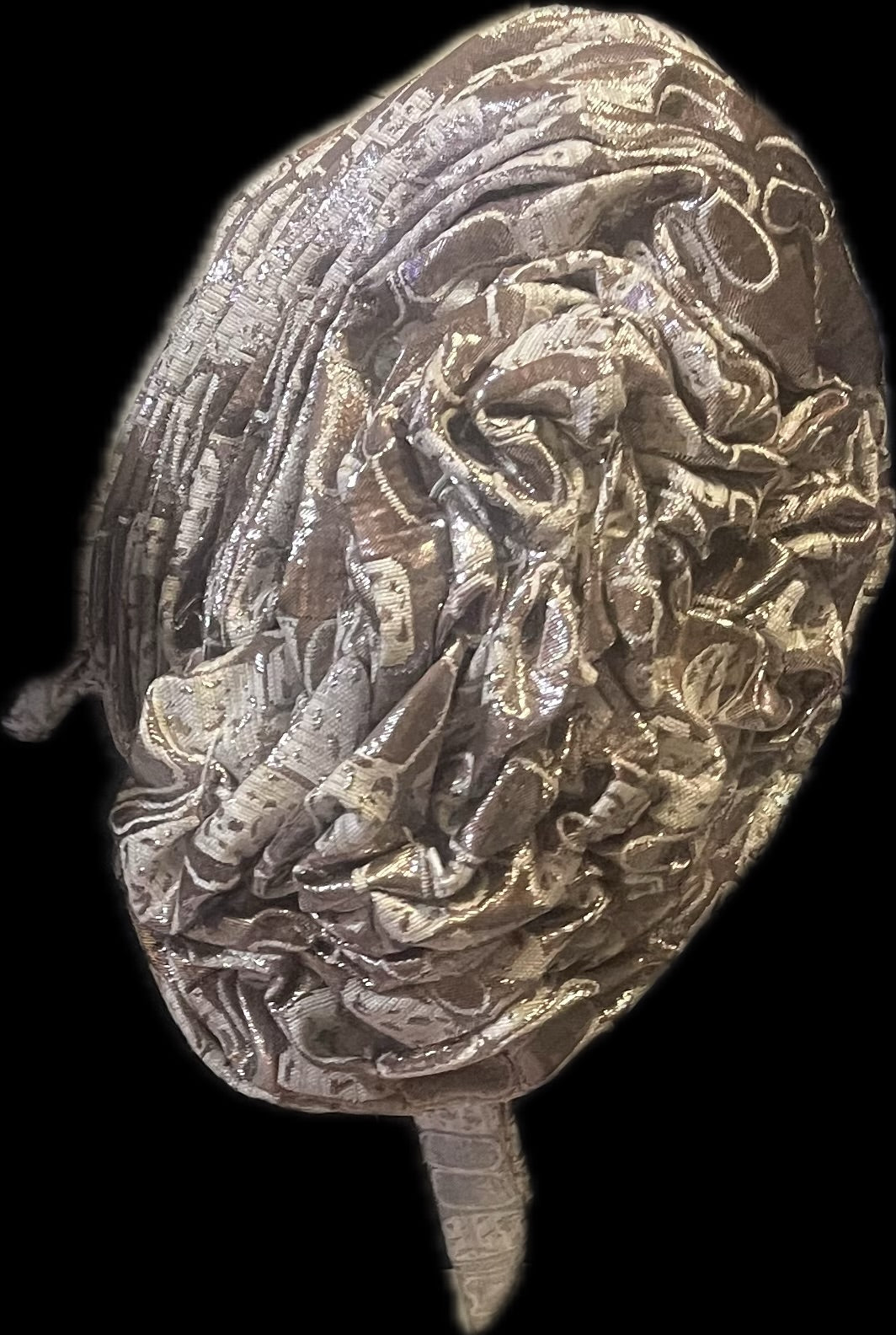 Nigerian Auto-Gele in Pink Damask Pattern