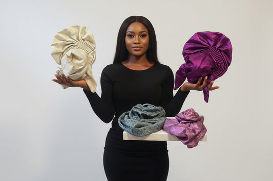 Nigerian Auto-Gele Side Fan Style