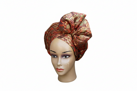 Nigerian Auto-Gele with front bow Pattern