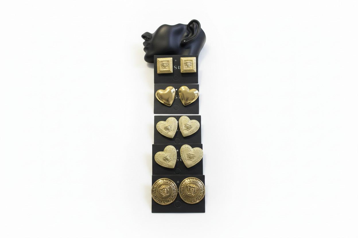 Bentix Brazilian gold and silver plated various shape earrings showcasing authentic Brazilian craftsmanship